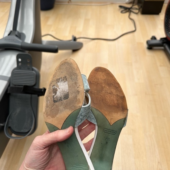 Vintage Coach Kitten Heels TEAL 8.5 Canyon - Picture 6 of 12